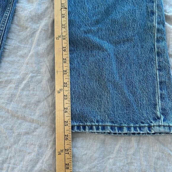REDONE Originals Low Slung Crop Original Rigid Distressed Button Fly Blue Sz 26 - Picture 3 of 8